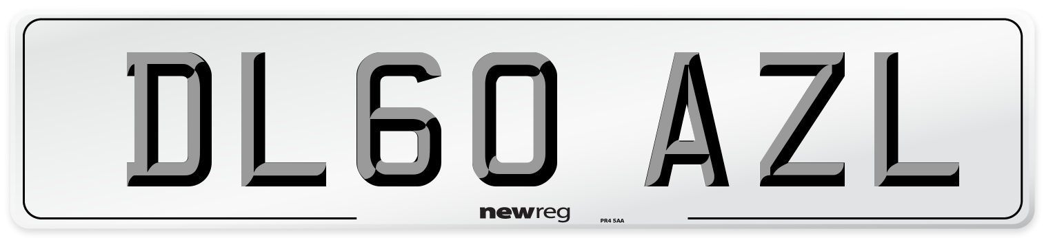 DL60 AZL Number Plate from New Reg